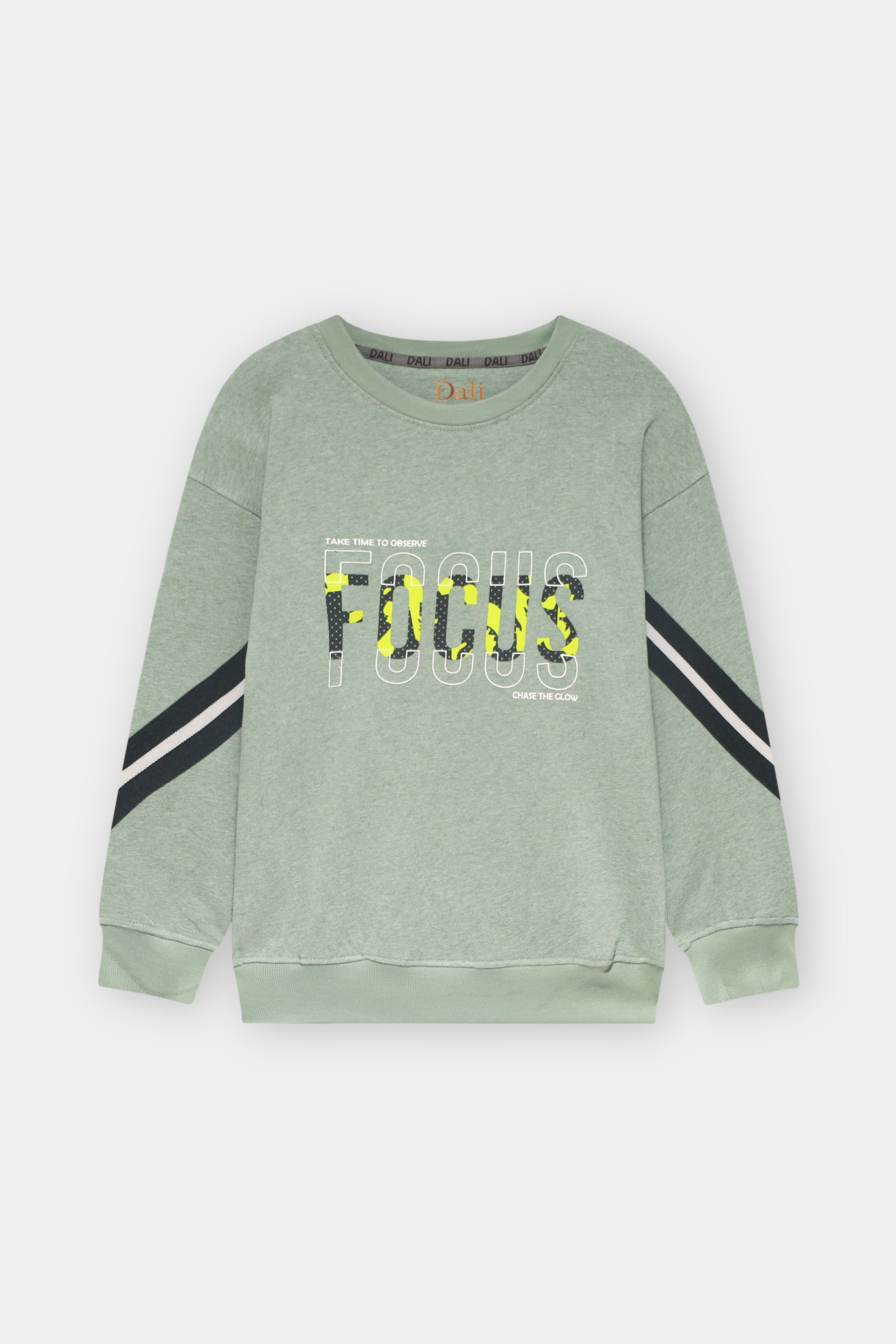 Kids Focus Printed Crew Neck Tracksuit