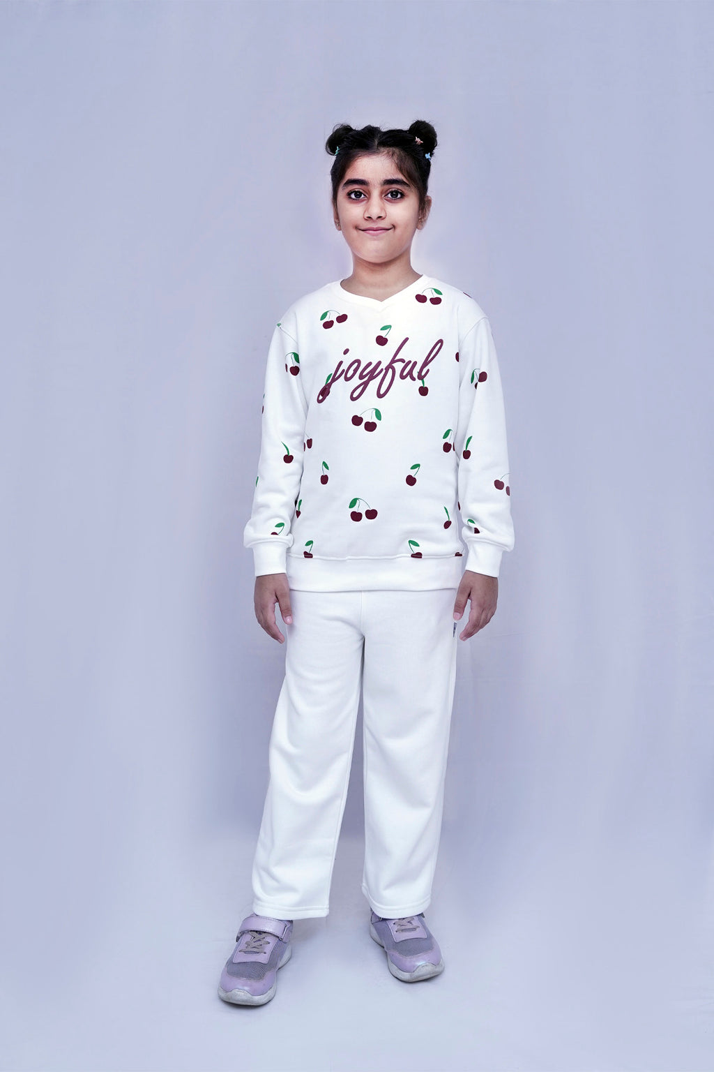 Buy Girls Joyful Foam Cherry Printed Tracksuit
