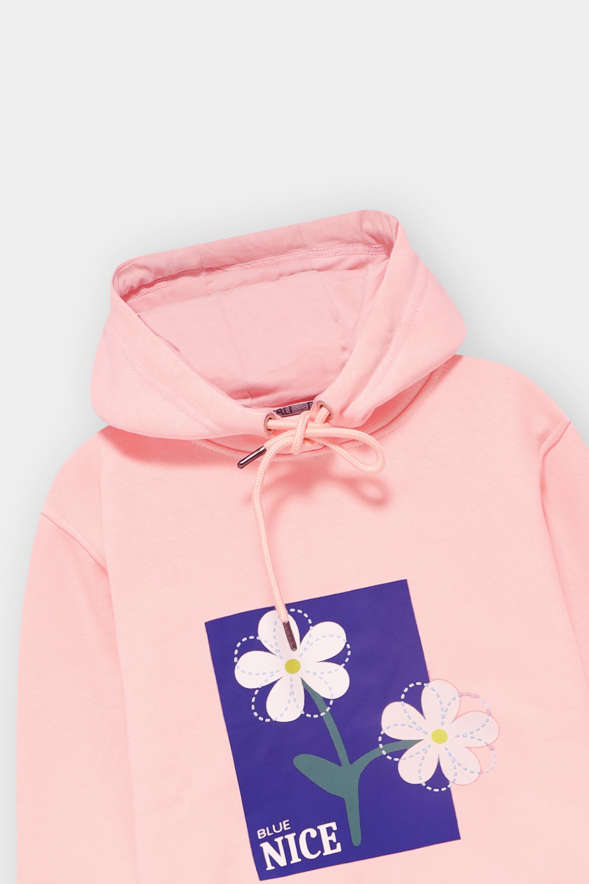 Girls Floral Printed Pullover Hoodie