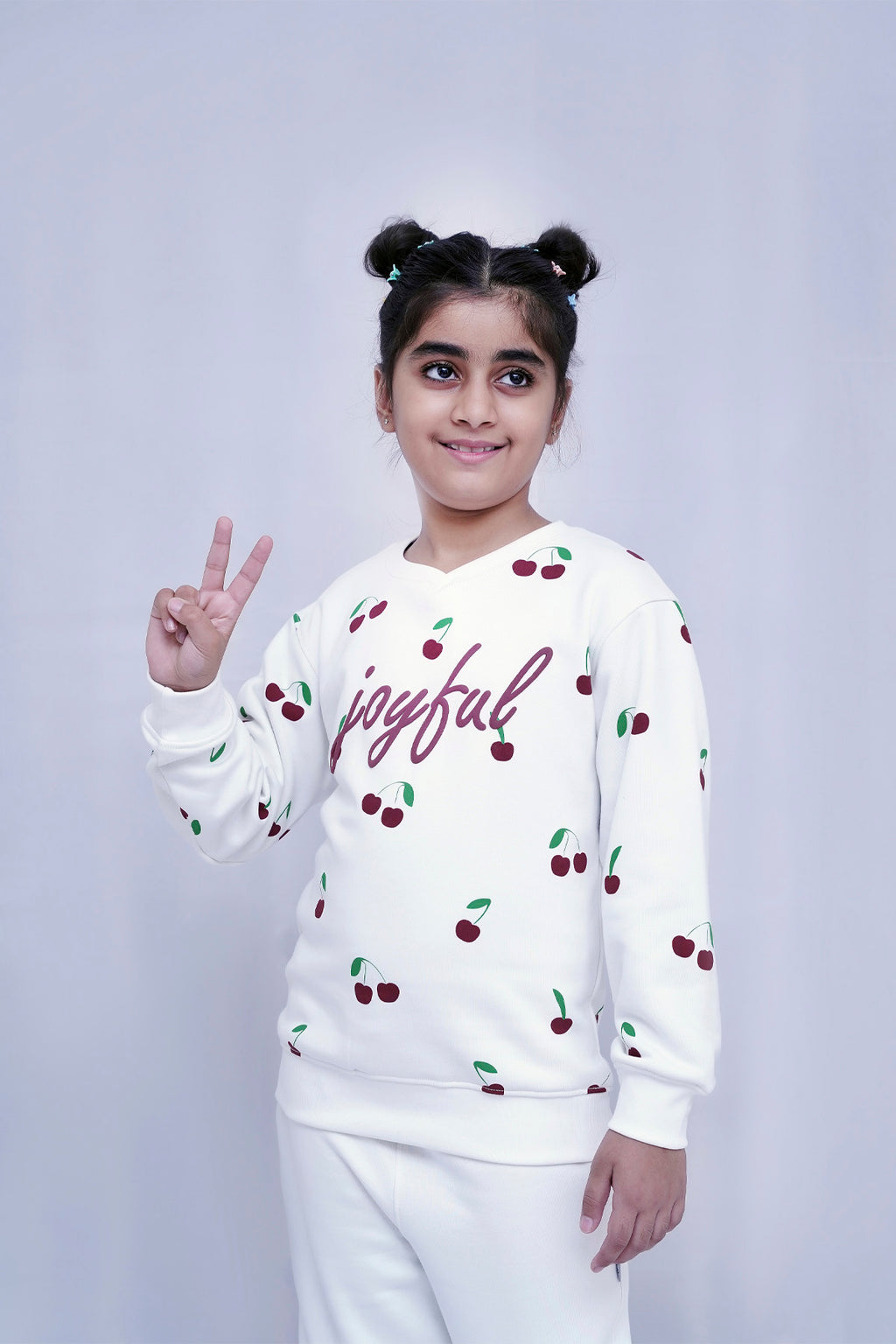 Buy Girls Joyful Foam Cherry Printed Tracksuit