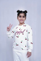 Buy Girls Joyful Foam Cherry Printed Tracksuit