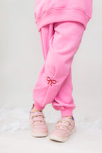 Girls Bow Printed Tracksuit