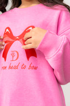 Girls Bow Printed Tracksuit