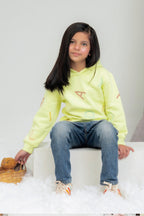 Girls Pullover Alphabets Embroidery Printed Hoodie