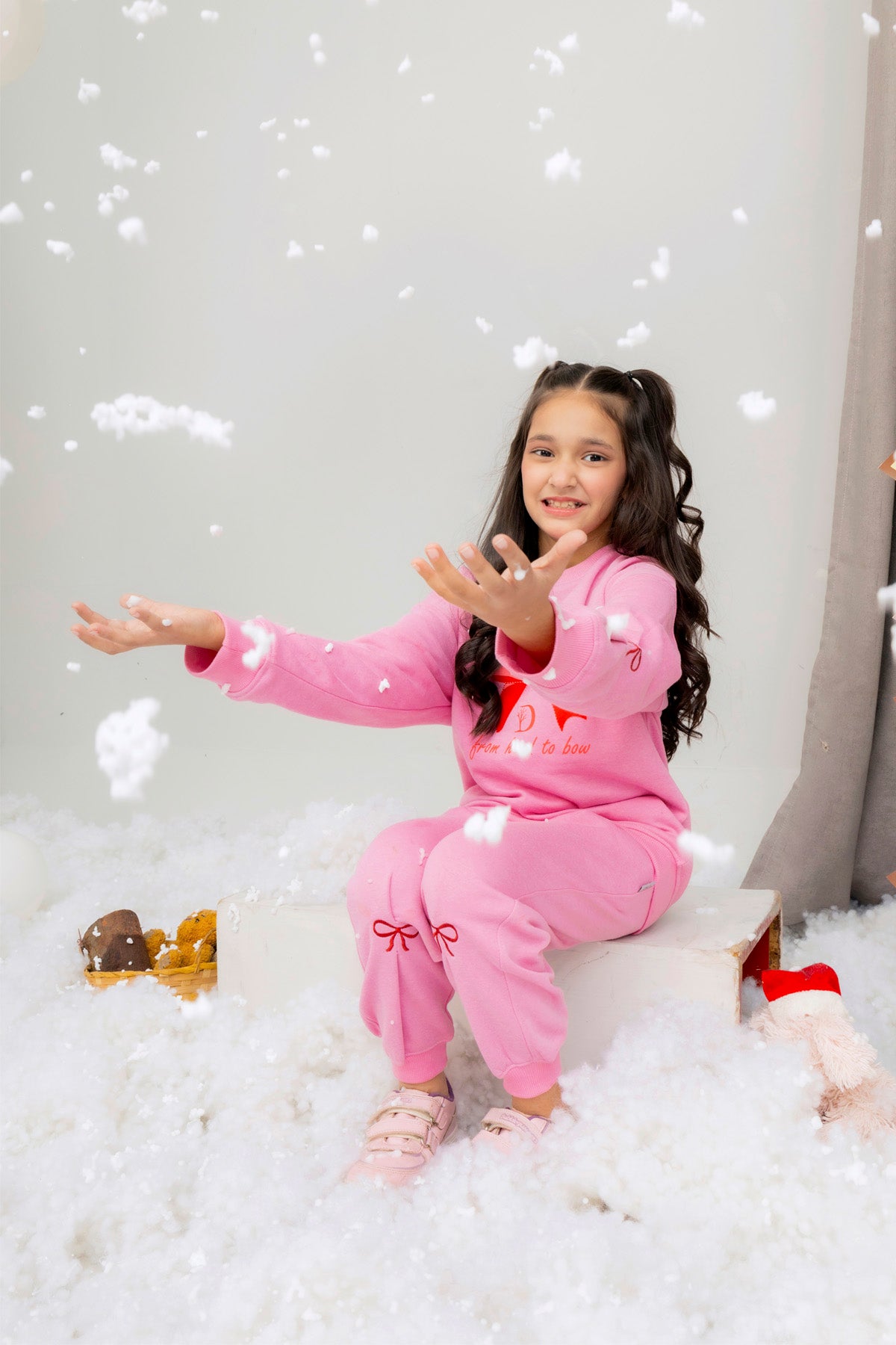 Buy Girls Bow Printed Tracksuit