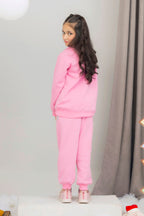 Girls Bow Printed Tracksuit