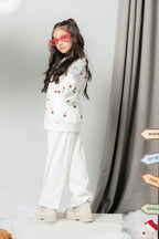 Girls Joyful Foam Cherry Printed Tracksuit