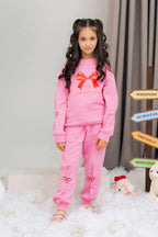 Buy Girls Bow Printed Tracksuit