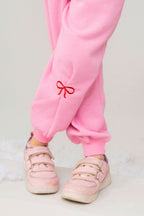 Girls Bow Printed Tracksuit