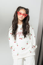 Girls Joyful Foam Cherry Printed Tracksuit