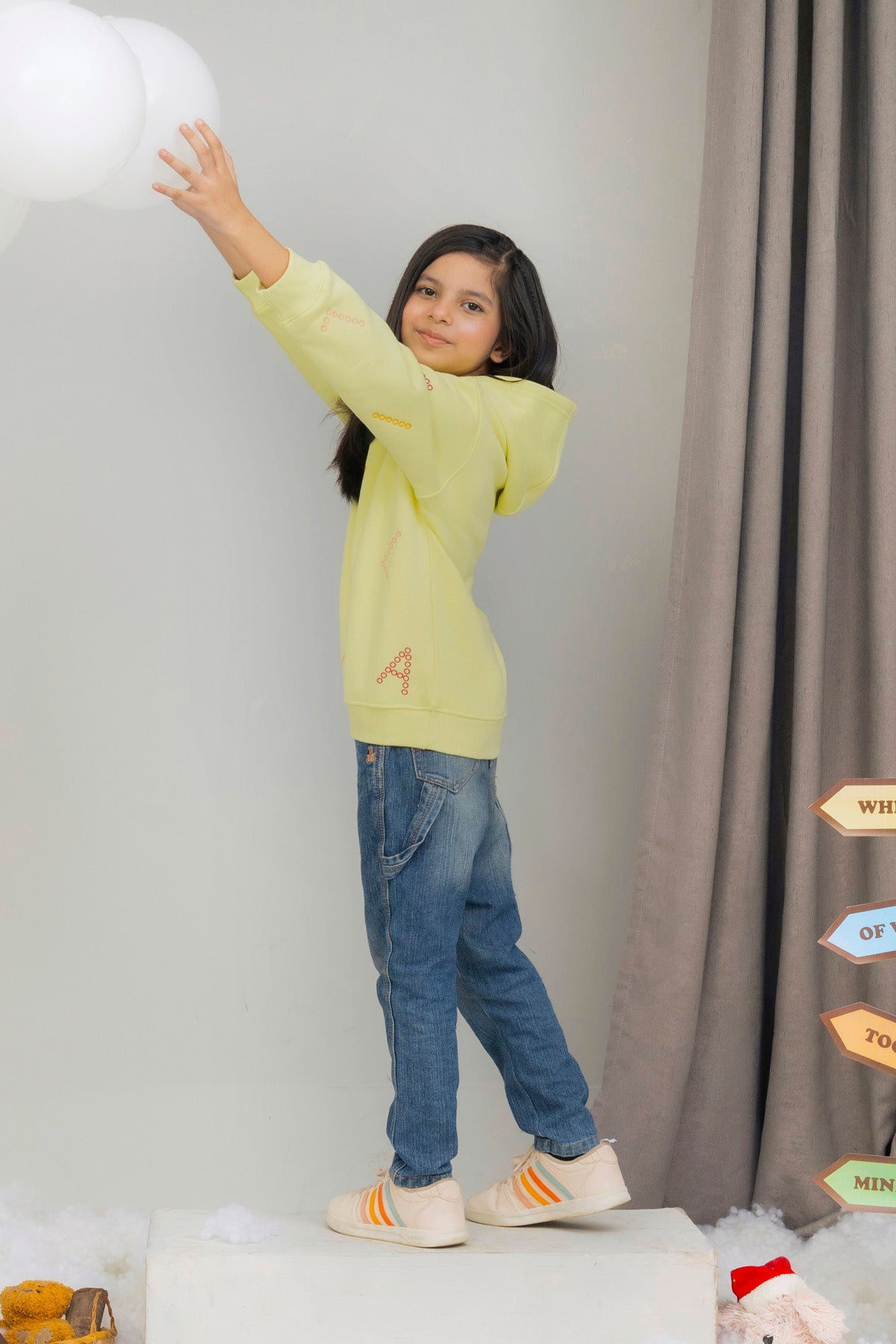 Buy Girls Pullover Alphabets Embroidery Printed Hoodie