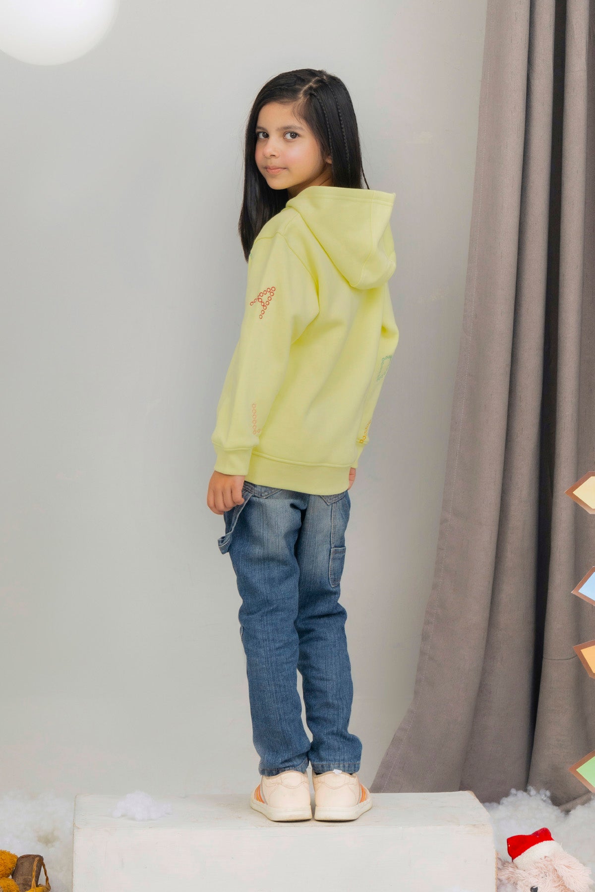 Buy Girls Pullover Alphabets Embroidery Printed Hoodie