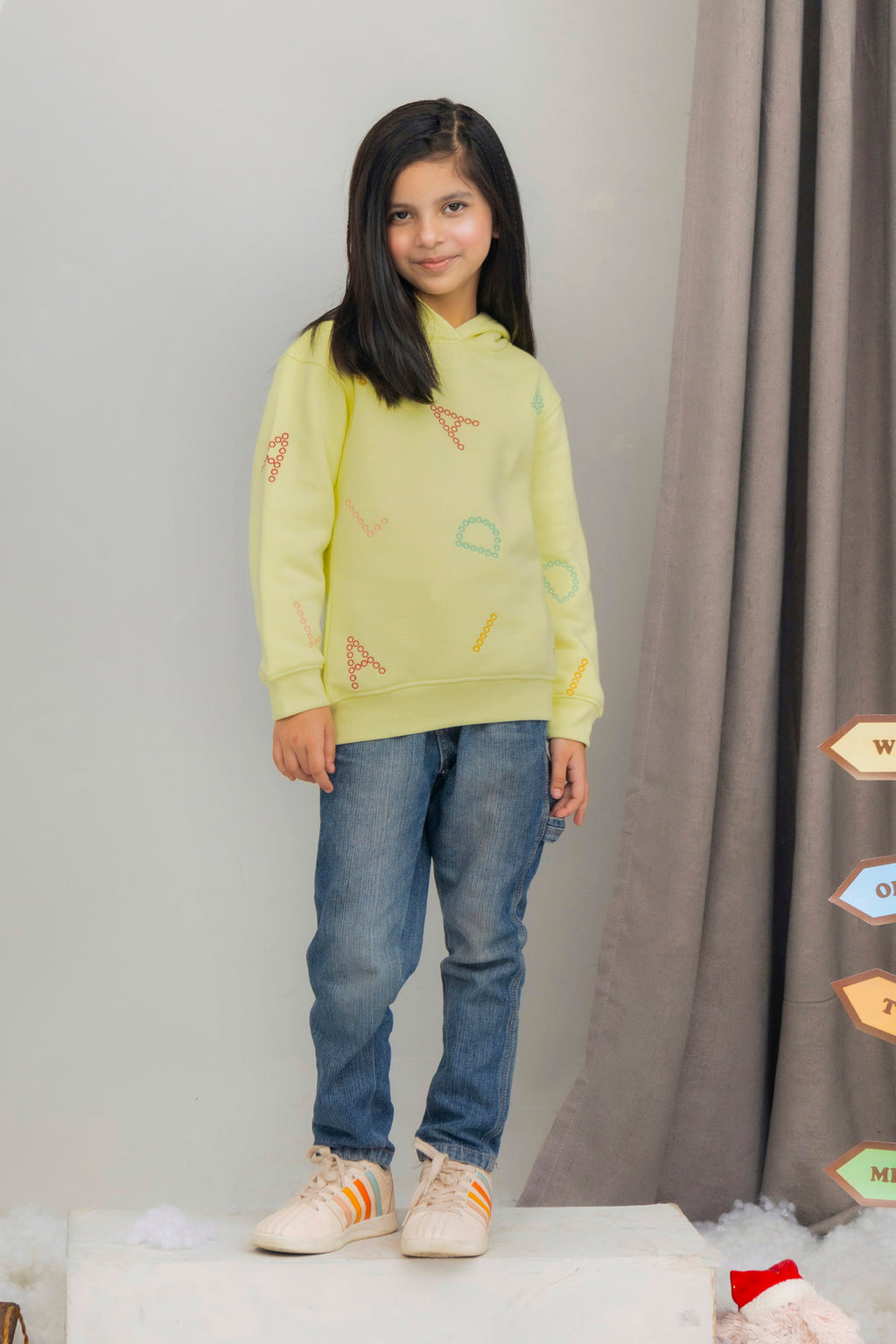 Buy Girls Pullover Alphabets Embroidery Printed Hoodie