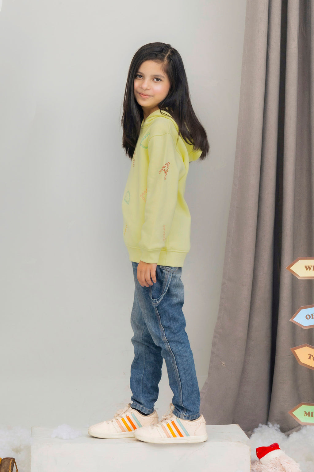 Buy Girls Pullover Alphabets Embroidery Printed Hoodie