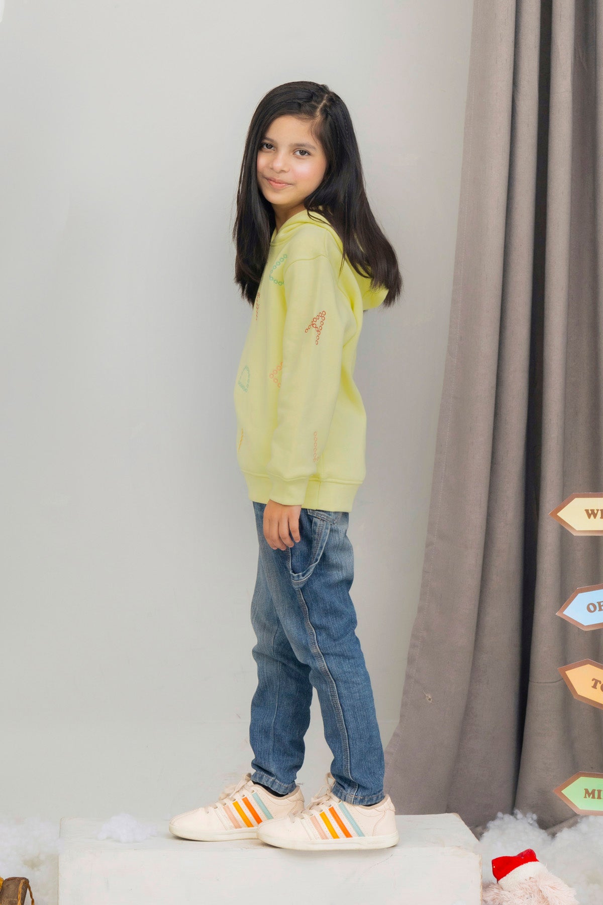 Buy Girls Pullover Alphabets Embroidery Printed Hoodie