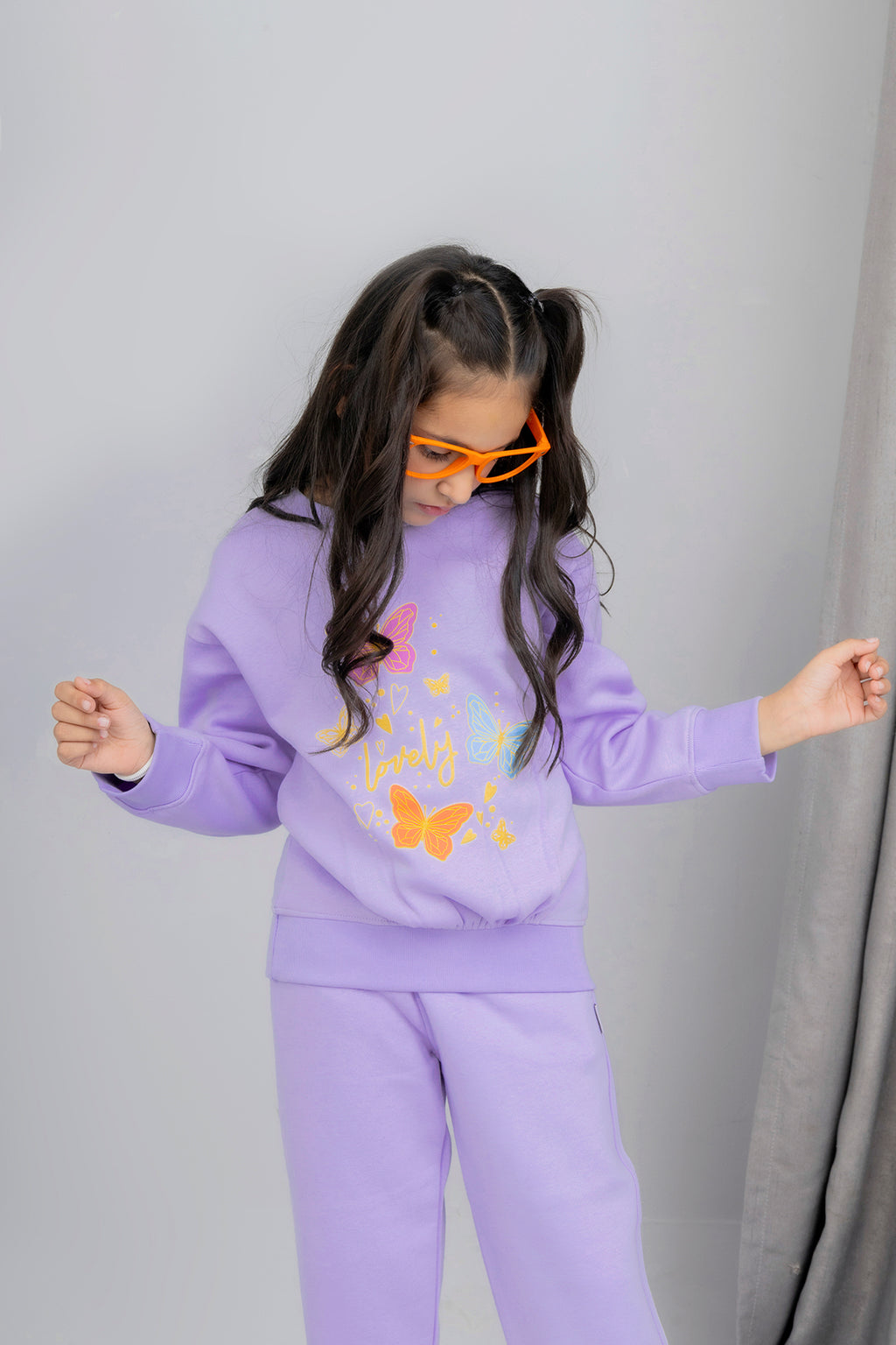 Girls Butterfly Printed Tracksuit