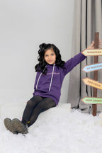 Girls Allover Printed Pullover Hoodie