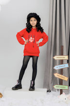 Girls Floral Printed Hoodie