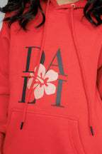 Girls Floral Printed Hoodie