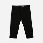 BLACK SOLID BAGGY DENIM