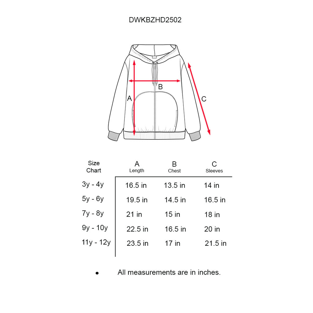 INDIGO ZIP-UP BOY'S HOODIE